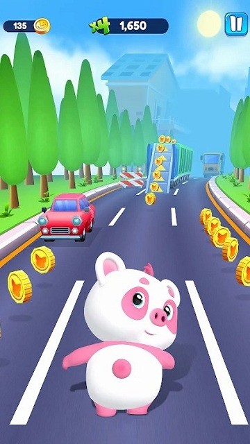 小猪熊猫跑酷手机游戏(Panda Run)