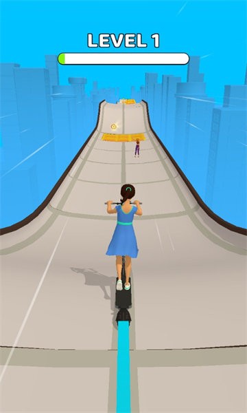滑板车捡人跑游戏(scooter run)