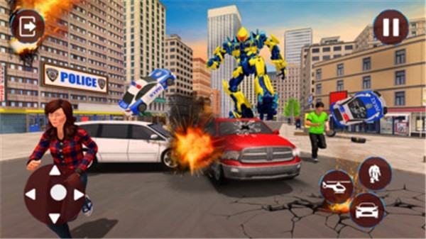 警察直升机机器人